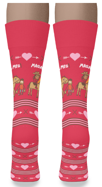 MAGA Meg & Friends – Heart & Hope Crew Socks