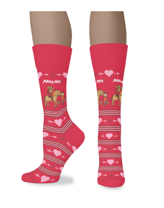 MAGA Meg & Friends – Heart & Hope Crew Socks